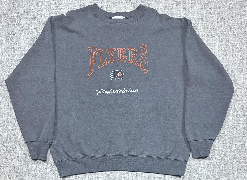 Philadelphia Flyers Sweatshirt Mens XL Black NHL Hockey Pullover Lee Sport